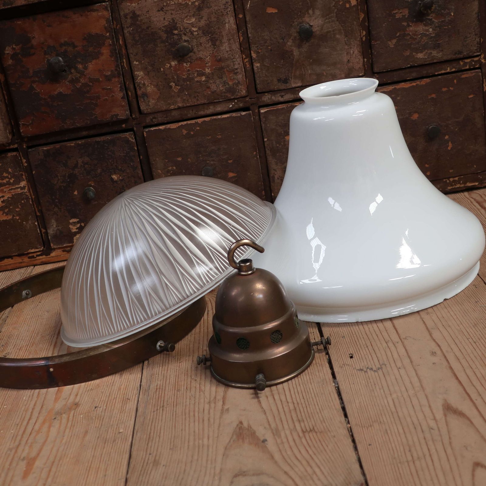 Two Tone 'Asteroid' Opaline Glass Pendant Light photo buy