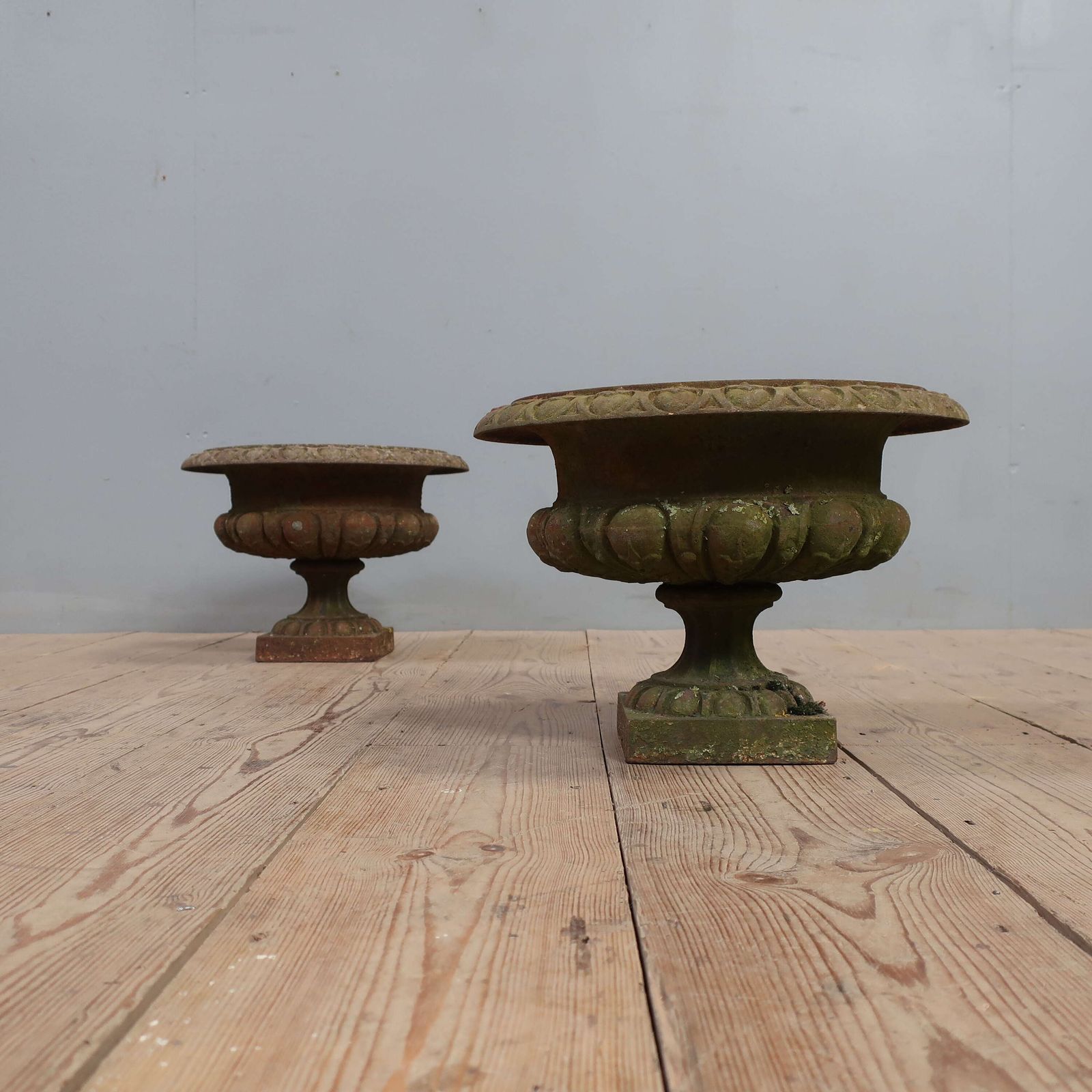 Pair Of French Cast Iron Graden Urns C1900 photo 645.0