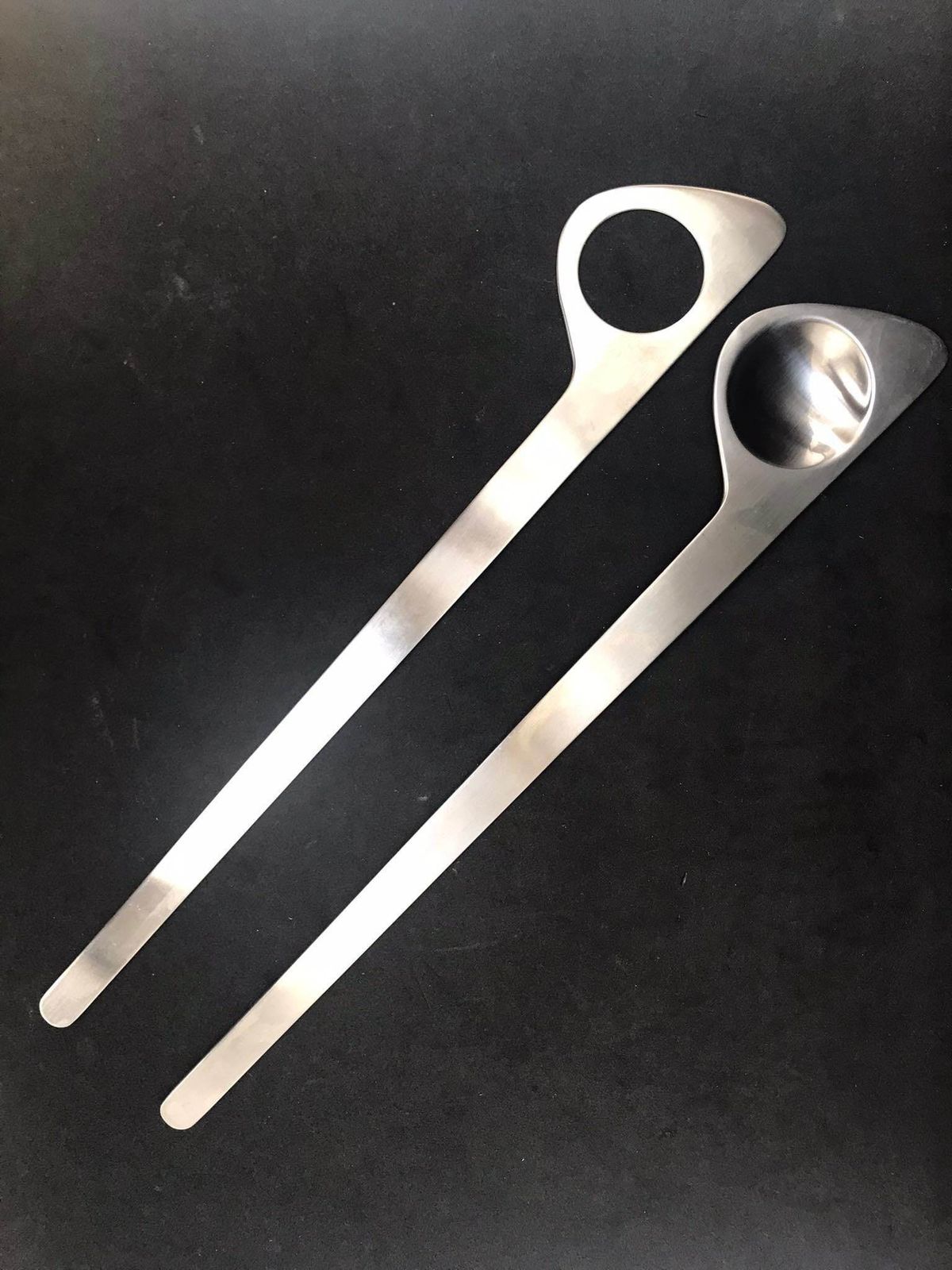 Salad Servers Arne Jacobsen Salad Cutlery Original 1960s Stelton Polished Danish Design Pasta Flatware Salad Cutlery Scandinavian Design