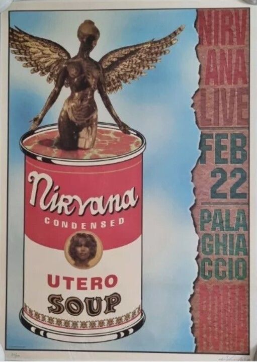 Nirvana Original Poster Rome 1994 Alessandro Locchi (A/P Edition) 212 Of 1000