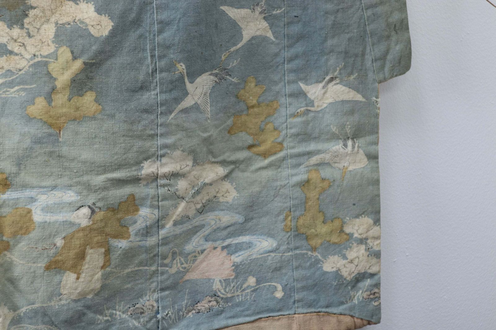 Mid 19th Century Japanese Child's Kimono Yuzen Fukusa photo Textiles