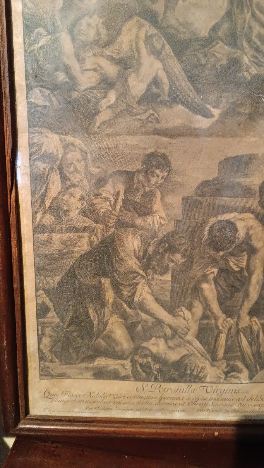 Engraving Of 700 "Inc.Jacob Frey" Biblical Scene Saint Petronilla 1731 photo 155.0