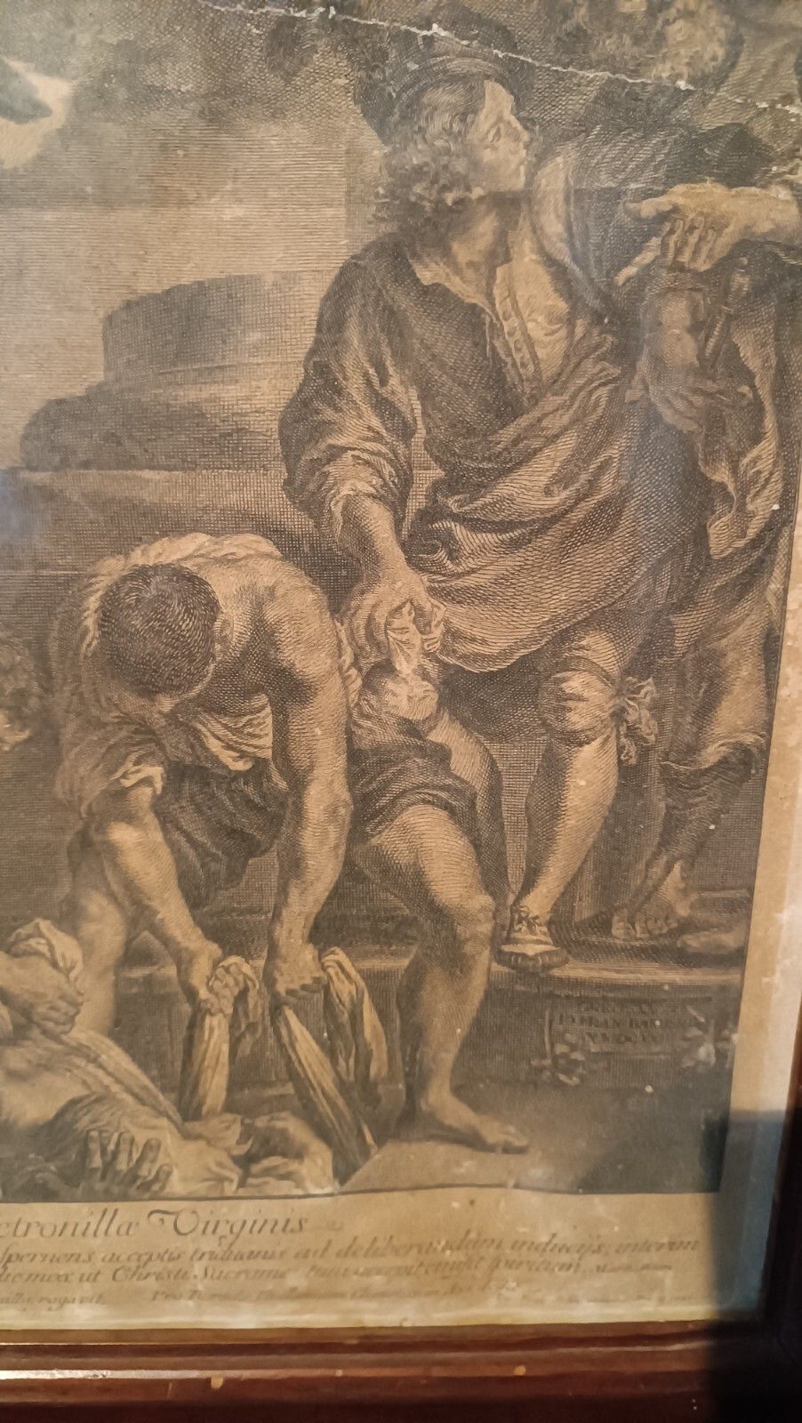 Engraving Of 700 "Inc.Jacob Frey" Biblical Scene Saint Petronilla 1731 photo buy