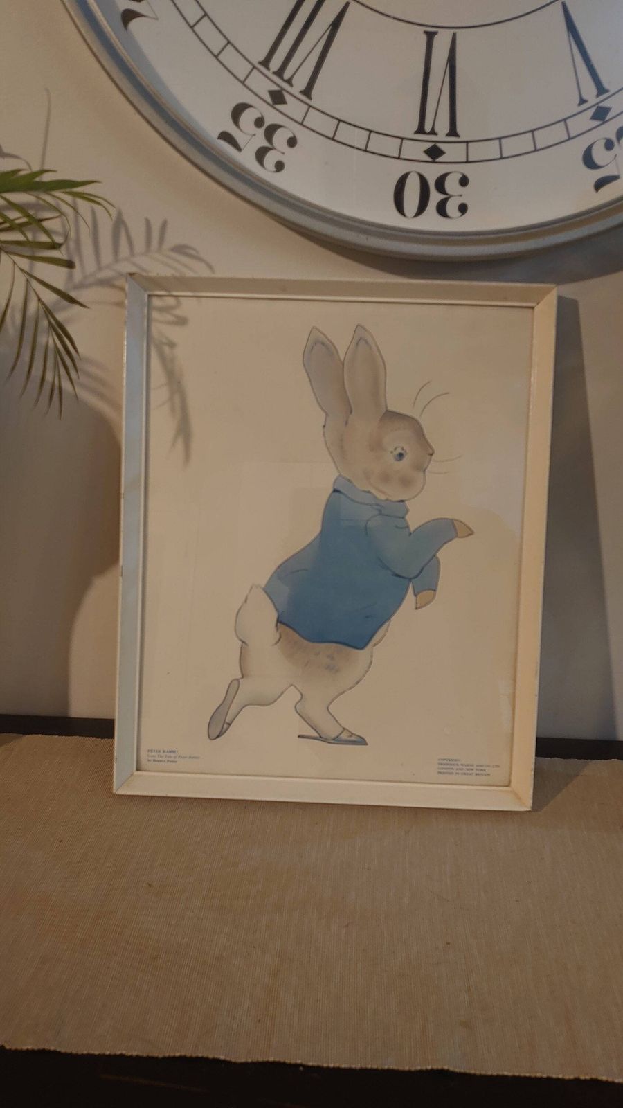 Beatrix Potter's Tale Of Peter Rabbit Print   44cm X 35.5cm   Good To Very Good Condition