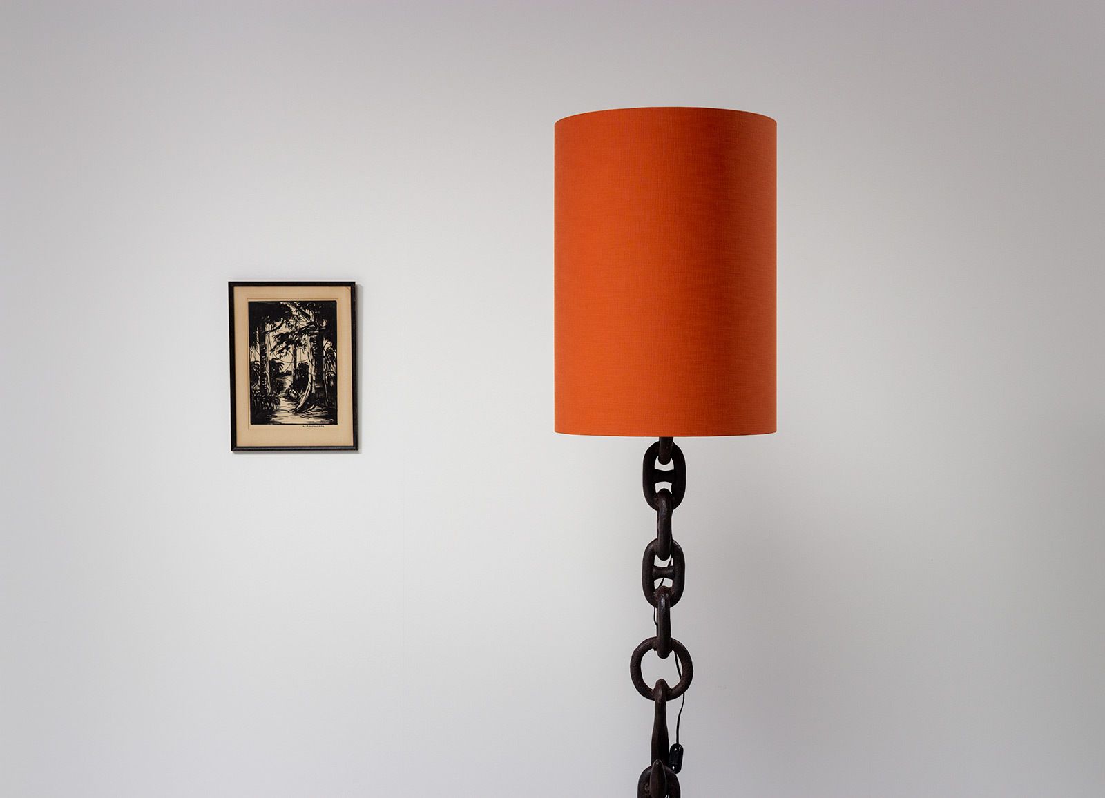 Sculptural Industrial Floor Lamp In Welded Iron Chain 80s Brutalist Design In The Spirit Of Franz West photo buy