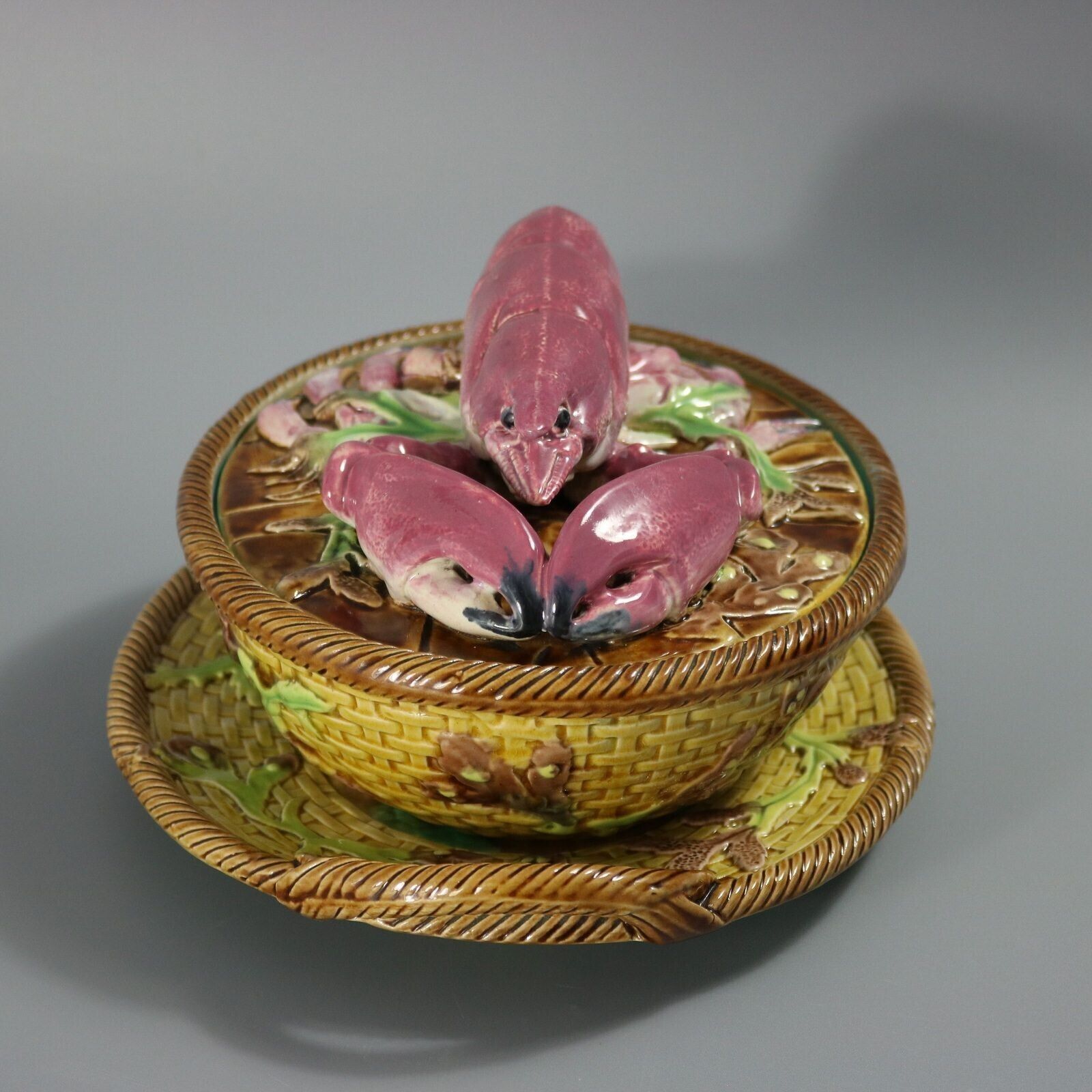 George Jones Majolica Lobster Dish photo for sale