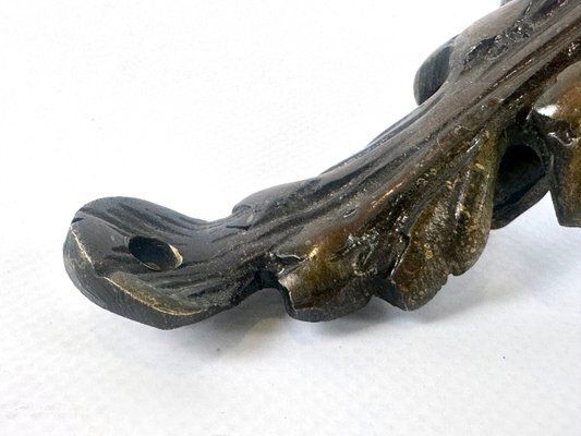 photo vinterior Large Antique Bronze Cherub Door Pull Handle
