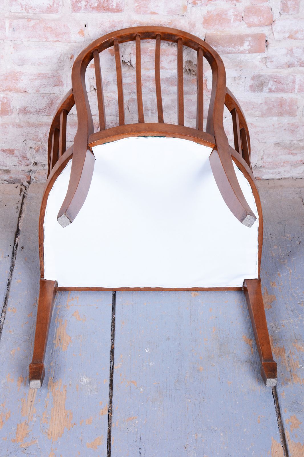 Restored Art Deco Armchair, Beech, Revived Polish, Reupholstered, France, 1930s photo 550.0