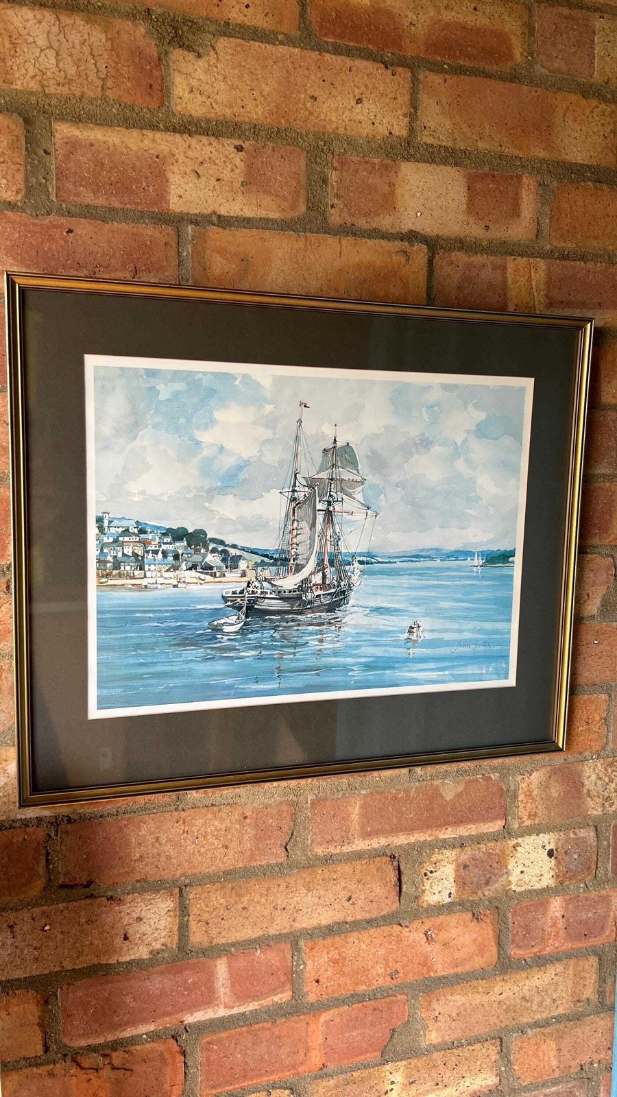 Pair Of John Sutton Coastal Harbour Prints | Nautical Marine Wall Art photo 129.0