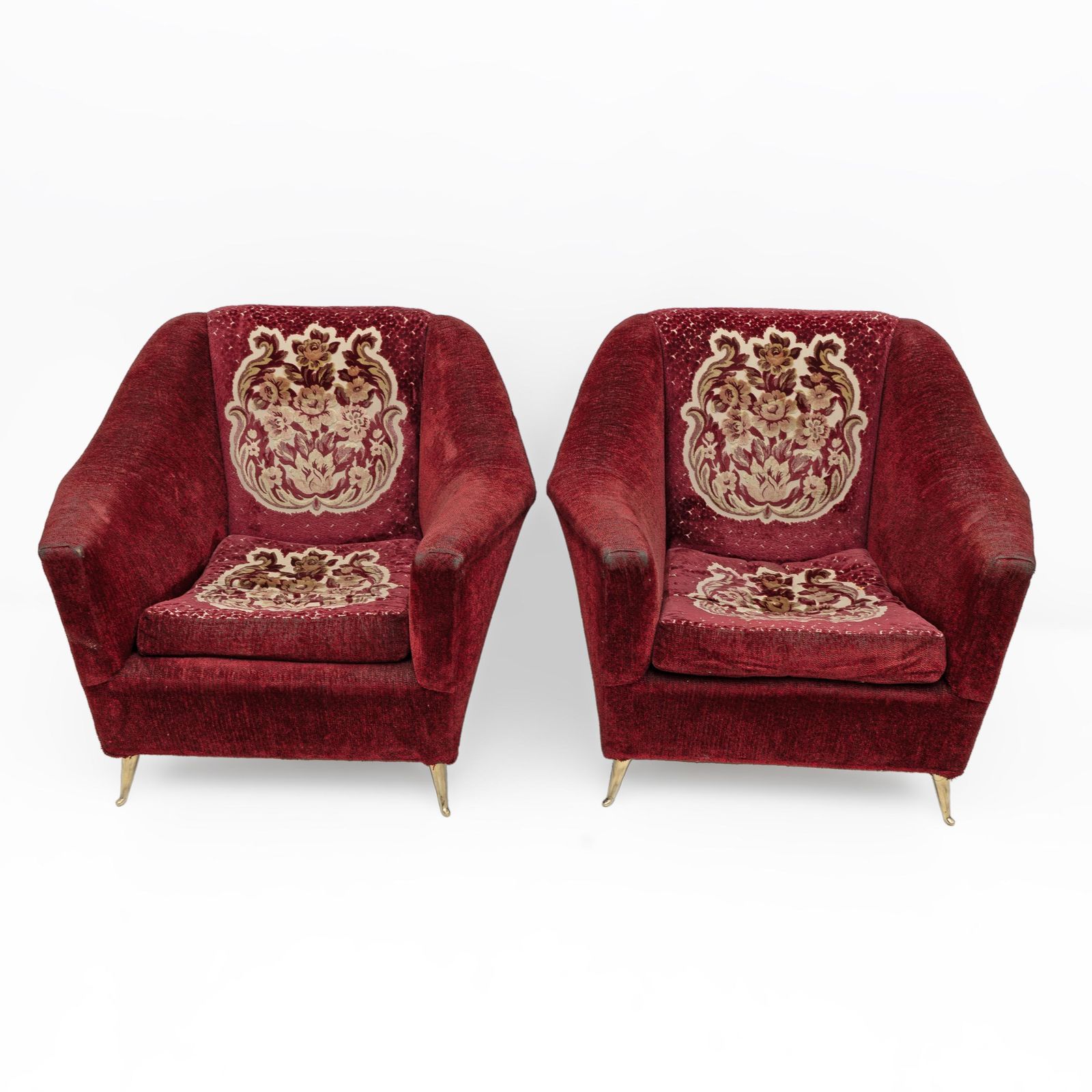 Ico Parisi Mid Century Modern Italian Armchairs For Ariberto Colombo, 50s, Pair photo for sale