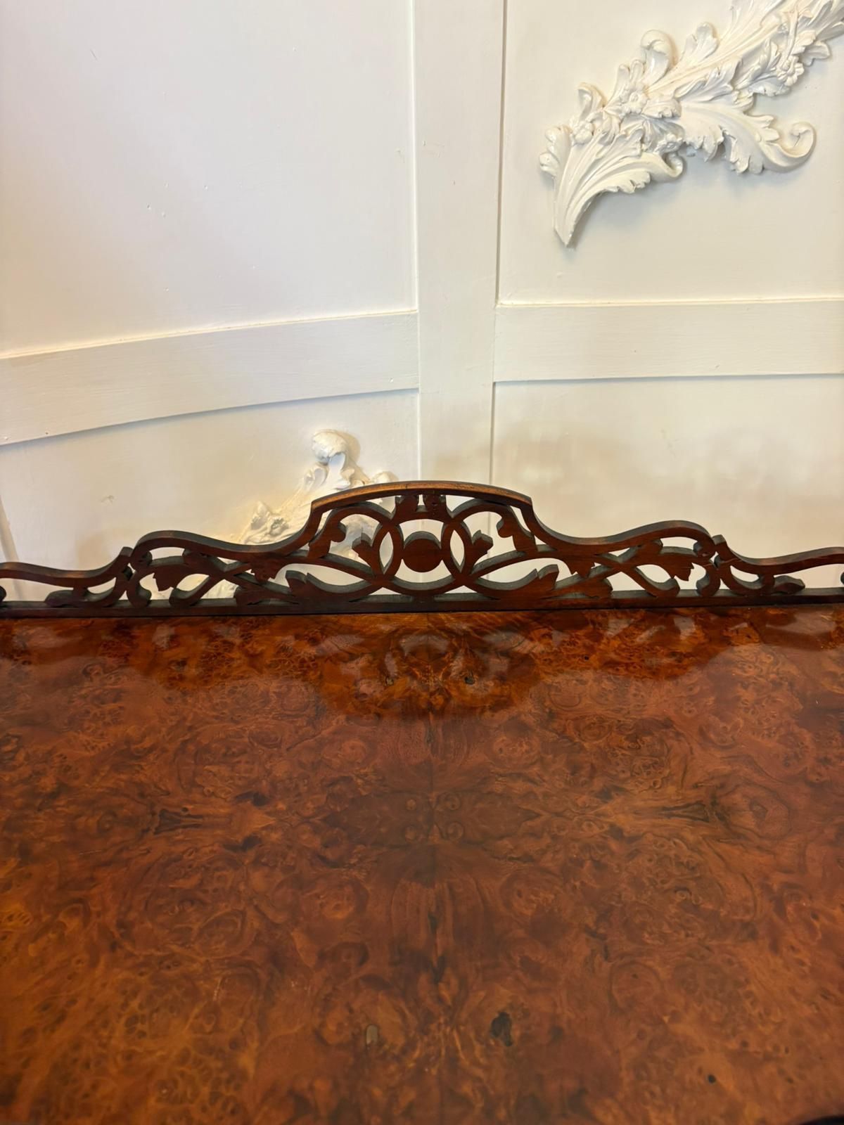 3195.0 Unusual Pair Of Antique 19th Century Quality Burr Walnut Whatnots photo