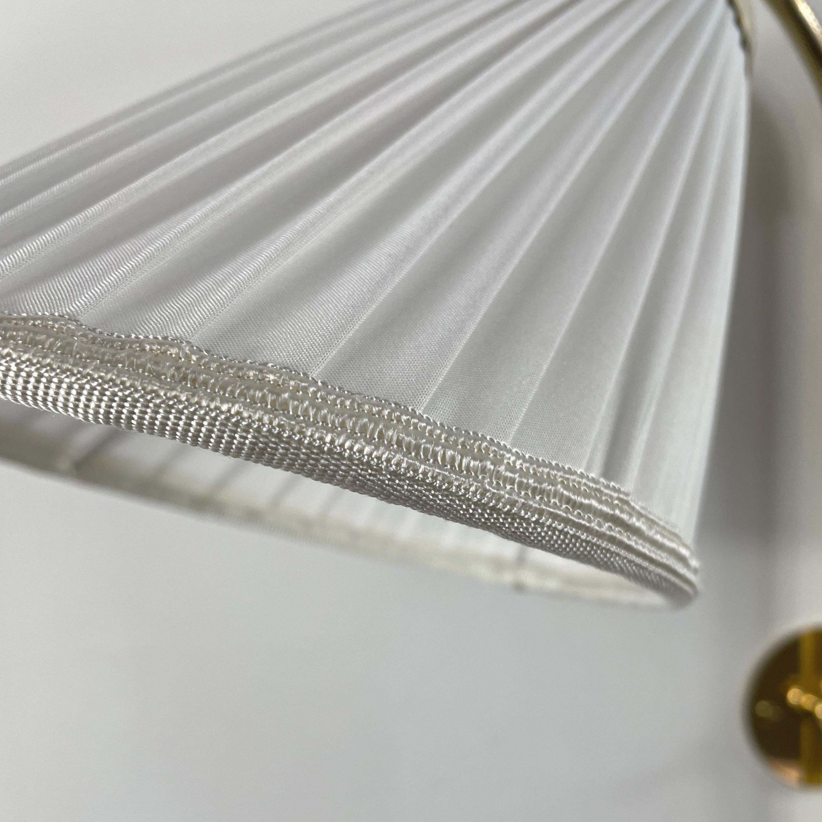 Lighting Adjustable Wall Lights Made Of Brass And Fabric, Sweden 1950s photo