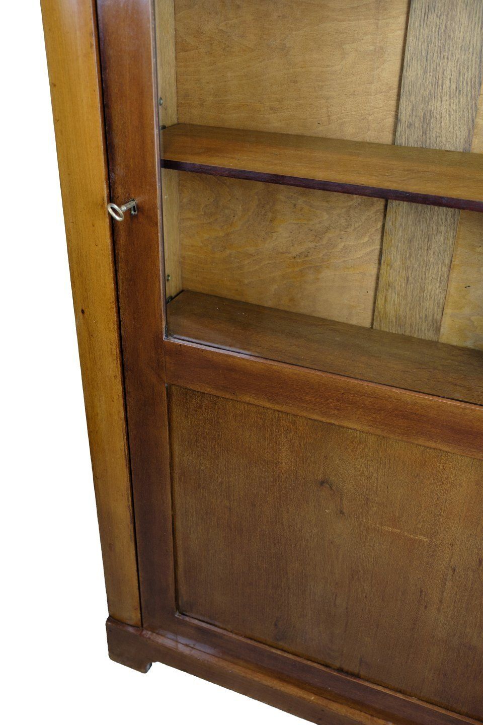 Antique Display Cabinet With Adjustable Shelves In  Hand Polished Mahogany From 1920s photo Furniture