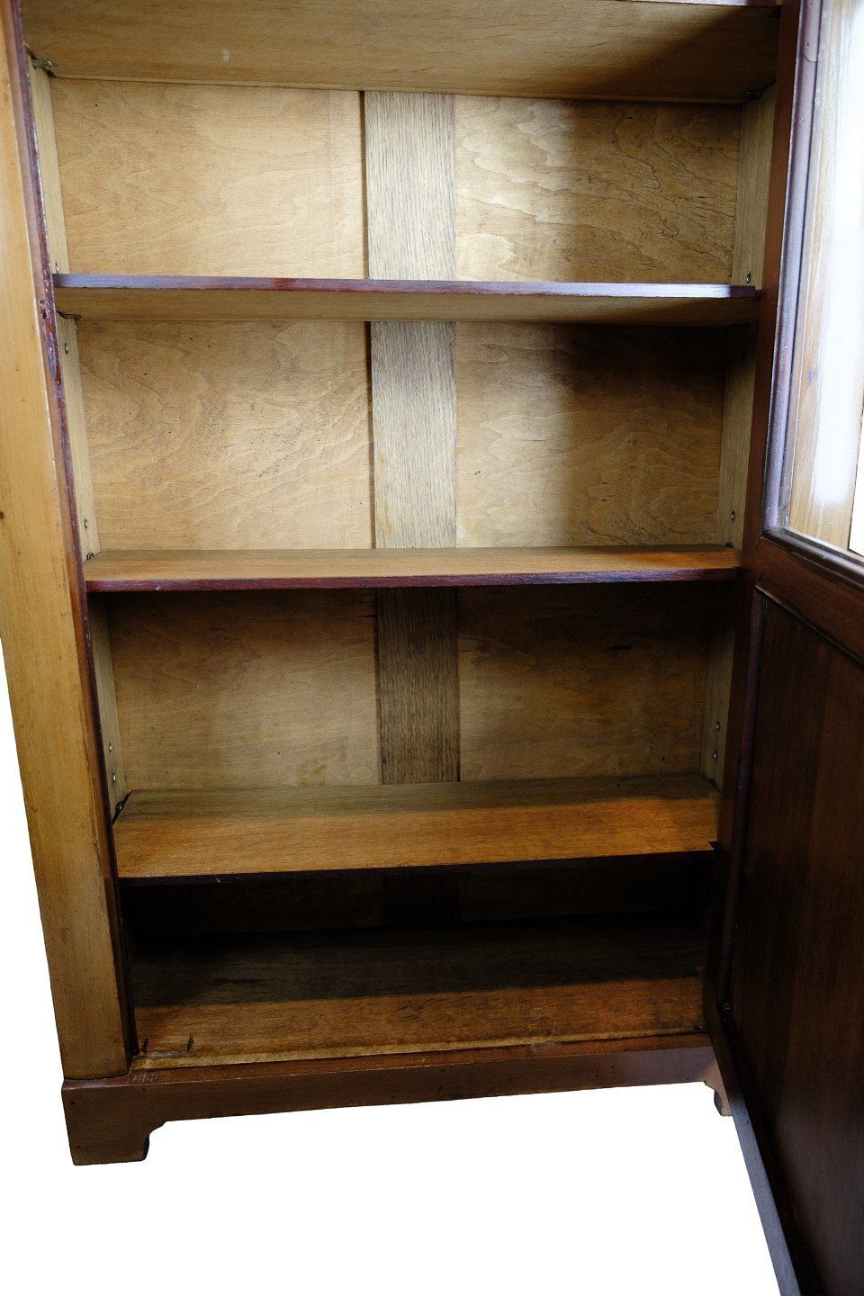 Antique Display Cabinet With Adjustable Shelves In  Hand Polished Mahogany From 1920s photo buy