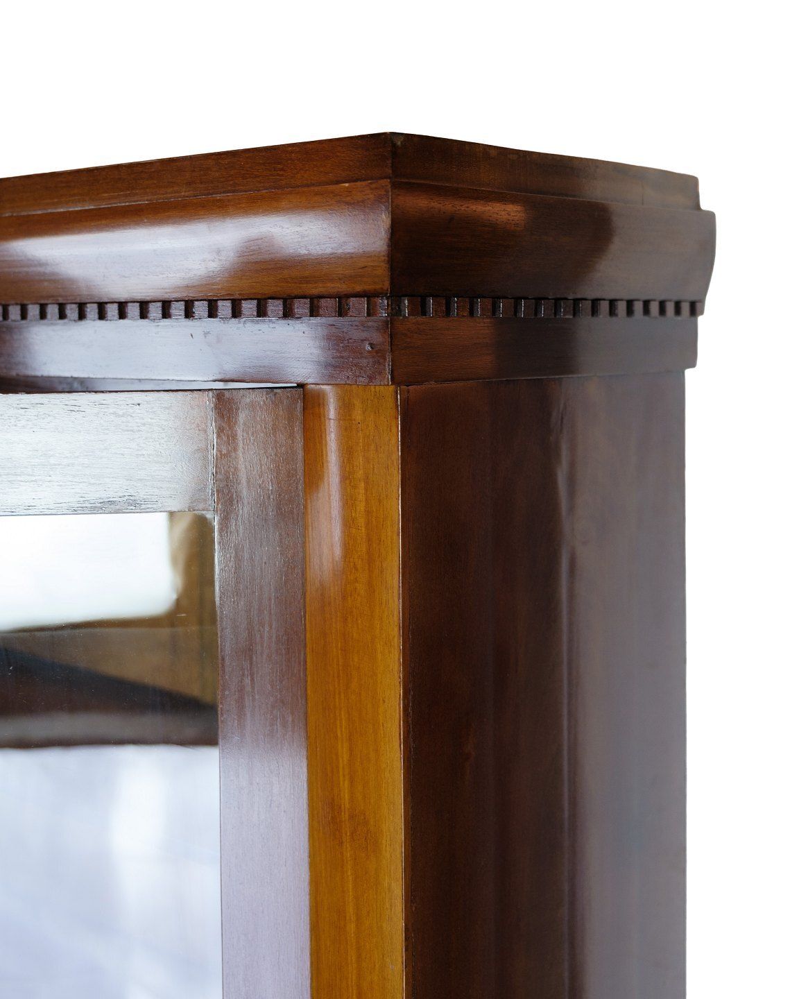photo furniture Antique Display Cabinet With Adjustable Shelves In  Hand Polished Mahogany From 1920s