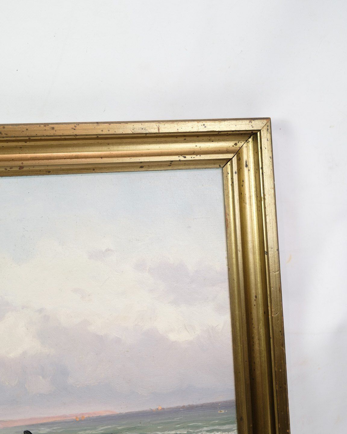 Oil Painting On Canvas With Motif Of Coastal Landscape By Alfred Theodor Olsen From 1900s photo furniture