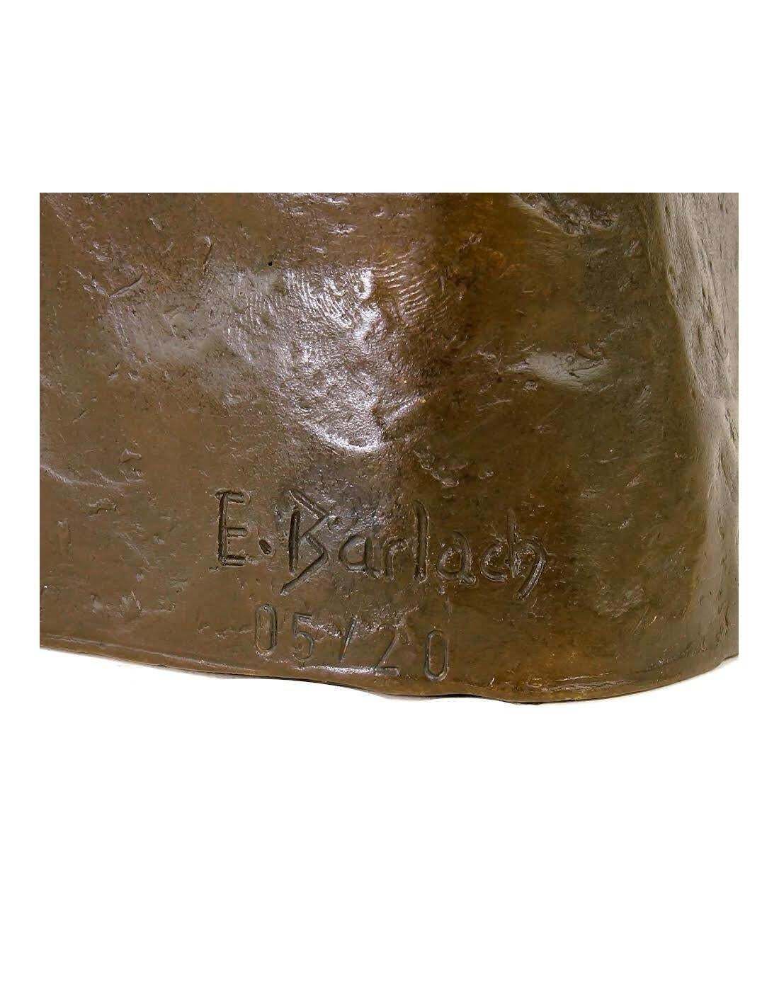 Bronze Sculpture, Contemporary Sculpture Signed Ernst Barlach, Xxist Century. photo for sale