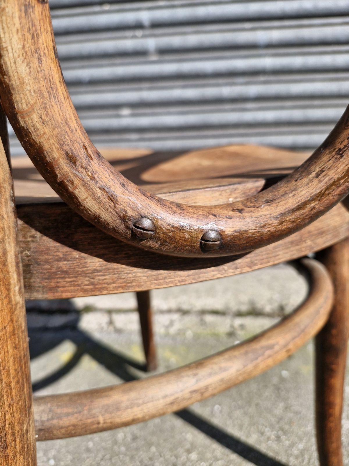 300.0 Unusual Bentwood Thonet Chair With Writing Tablet / Reading Arm photo