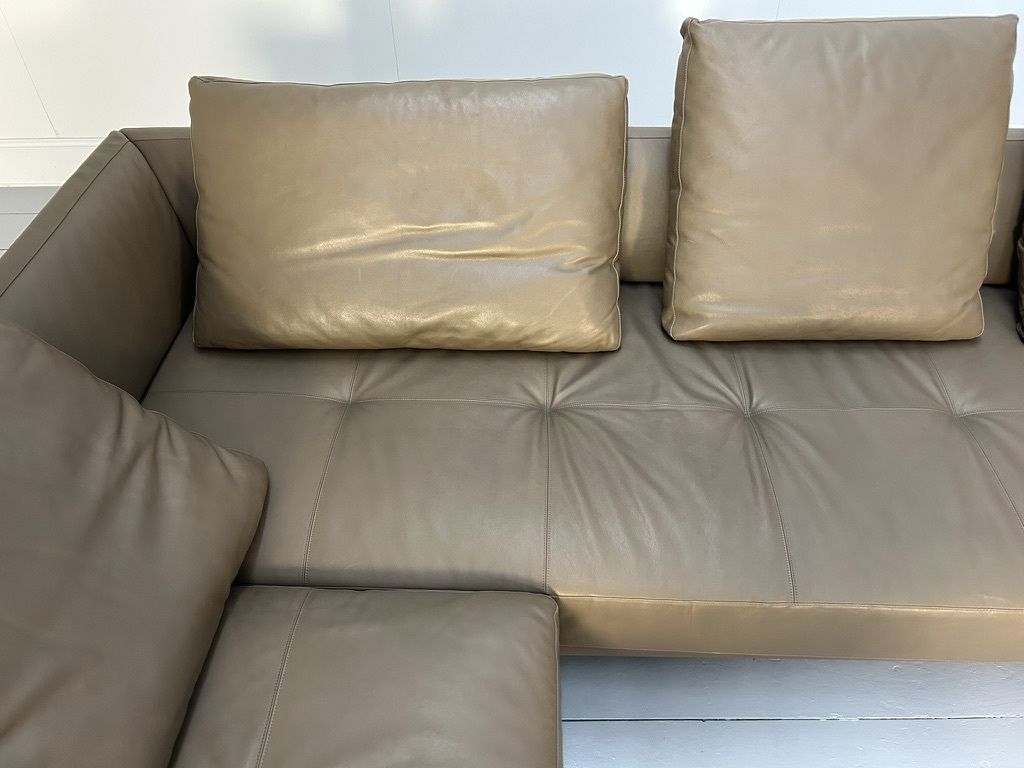 Walter Knoll “Prime Time 490” L Shape Sofa & “Ameo” Table – In Clay “Safari” Leather photo buy