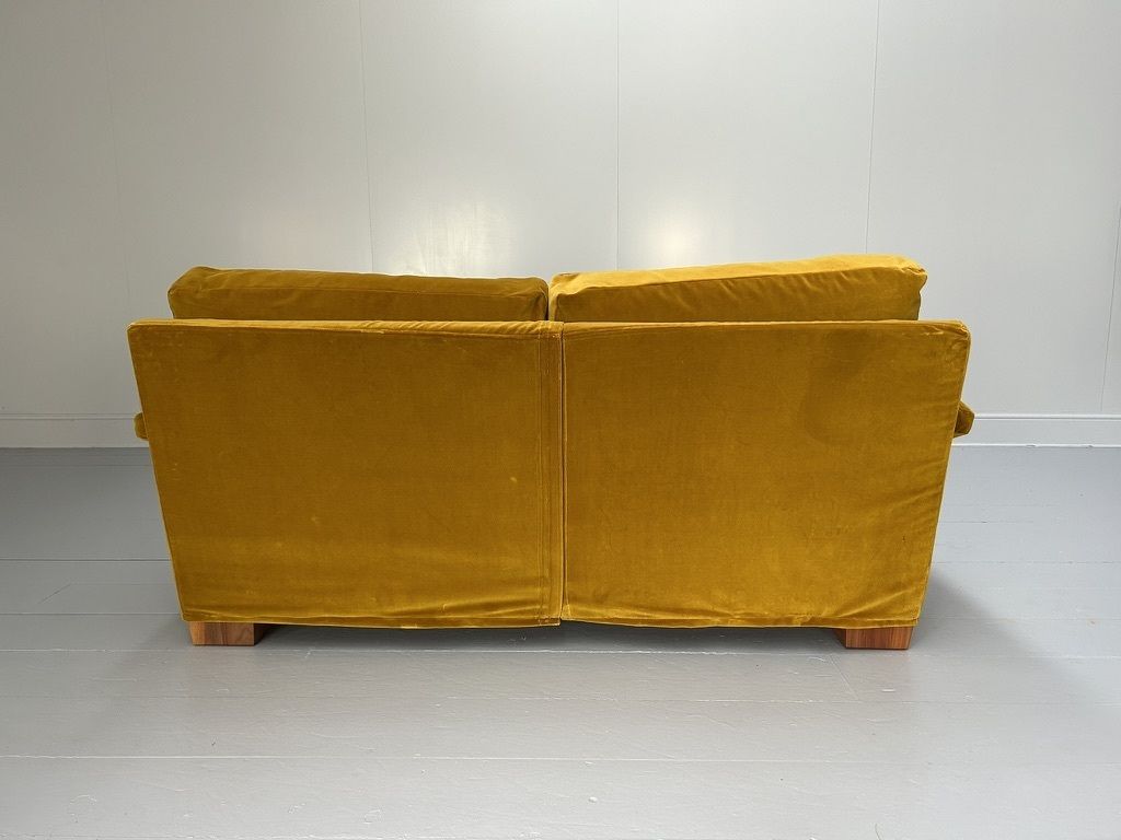 Flexform “Cushion Arm” 2.5 Seat Sofa & Armchair – In Mustard Gold Velvet photo 4900.0