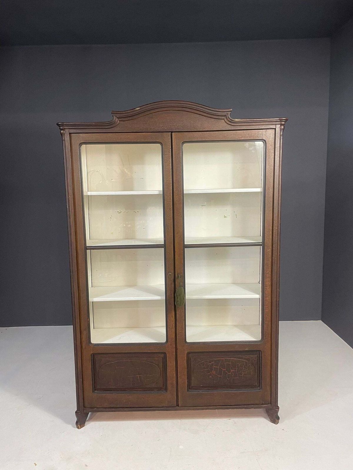 822.0 Historic Glass Front Bookcase From Austria Hungary, Late 19th–Early 20th C. photo
