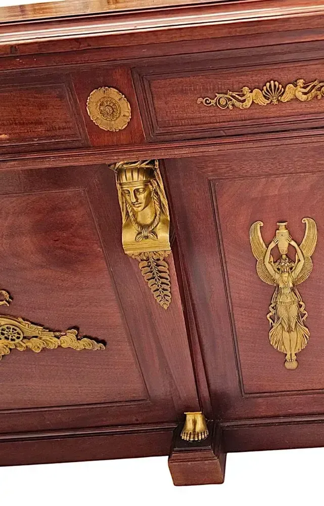 Furniture A Fabulous 19th Century French Empire Style Office Desk With Ormolu Mounts By Saddier Et Ses Fils Paris photo