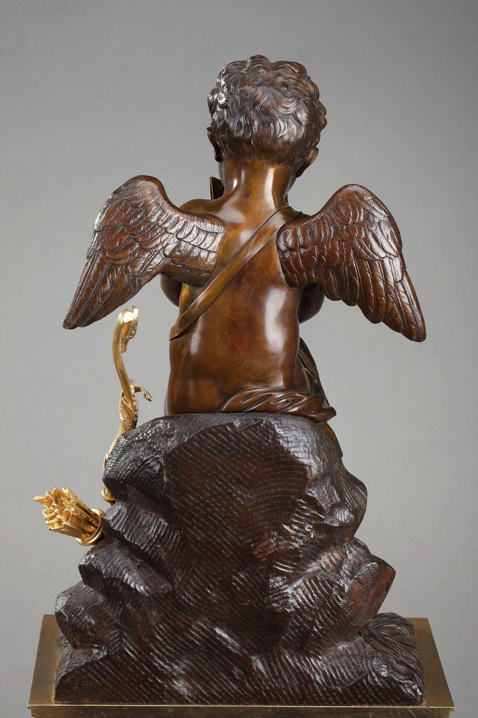 photo vinterior "Amour Lisant" Clock By Ledure Bronzier Et Hemon Horloger
