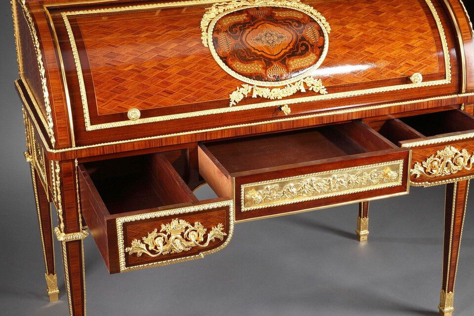 photo furniture Cylinder Desk After A Model By Riesener, Attributed To The Maison Beurdeley