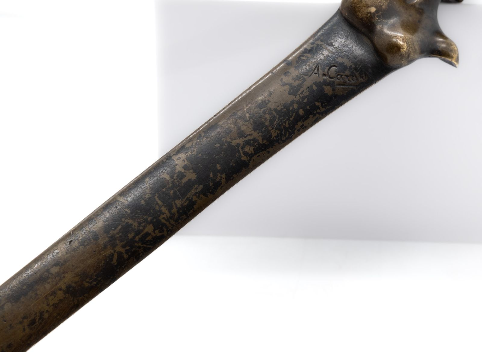 Art Nouveau Bronze Paper Knife Page Turner With Female Bust By Alexandre Caron Circa 1900 photo for sale