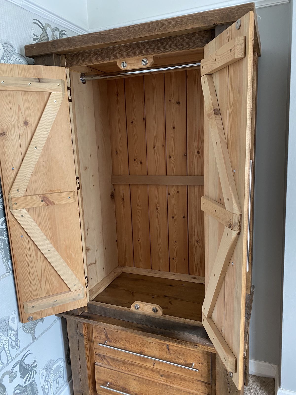 Solid Wood Handmade Gentlemans Wardrobe photo furniture