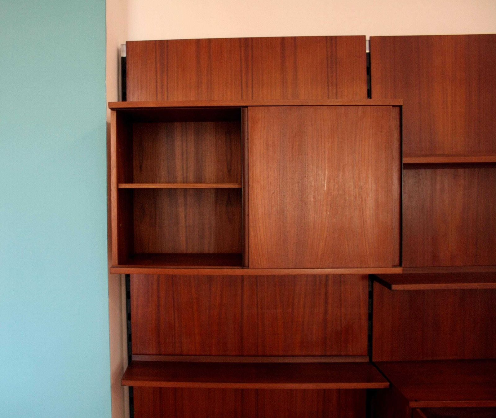 Urio Modular Wall System By Ico And Luisa Parisi For Mim 1957, Two Module Bookcase, Italy, 1960s photo Furniture