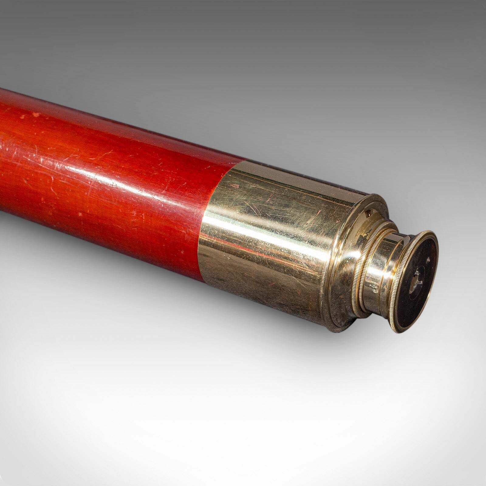 photo furniture Antique 2 Draw Telescope, English, Brass, Navigational Instrument, Victorian