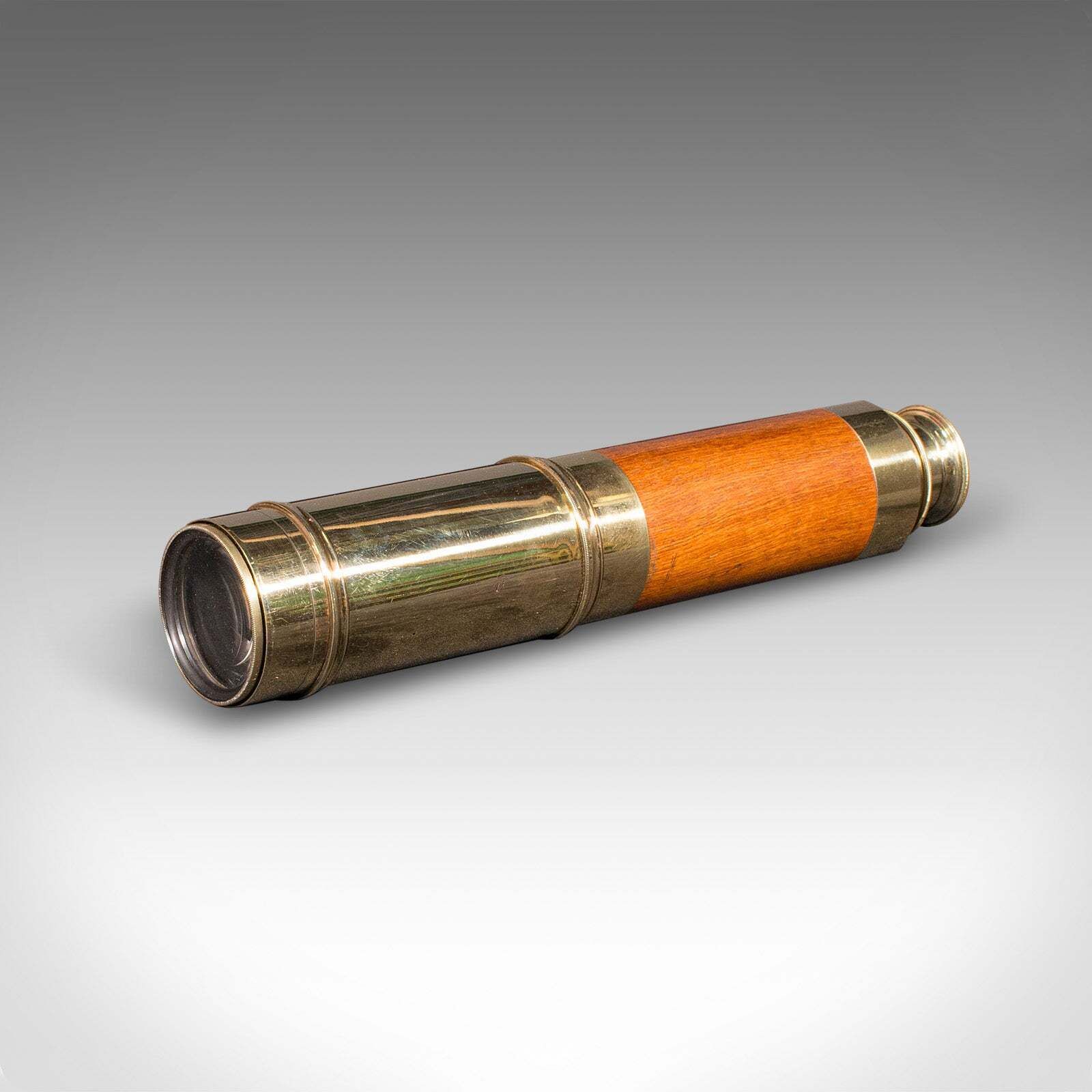 Antique 3 Draw Telescope, English Brass, Terrestrial Instrument, Victorian, 1880 photo furniture