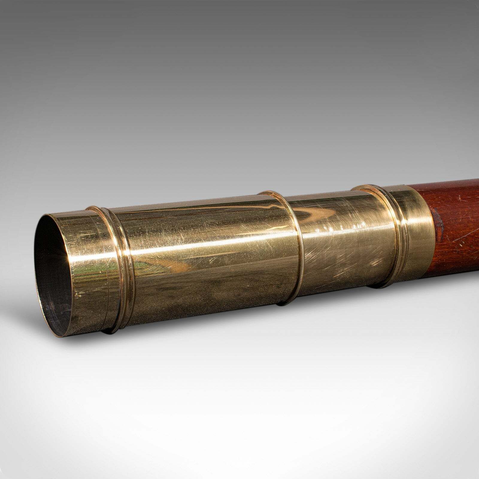 Antique 3 Draw Telescope, English Brass, Terrestrial Instrument, Victorian, 1880 photo 1402.0