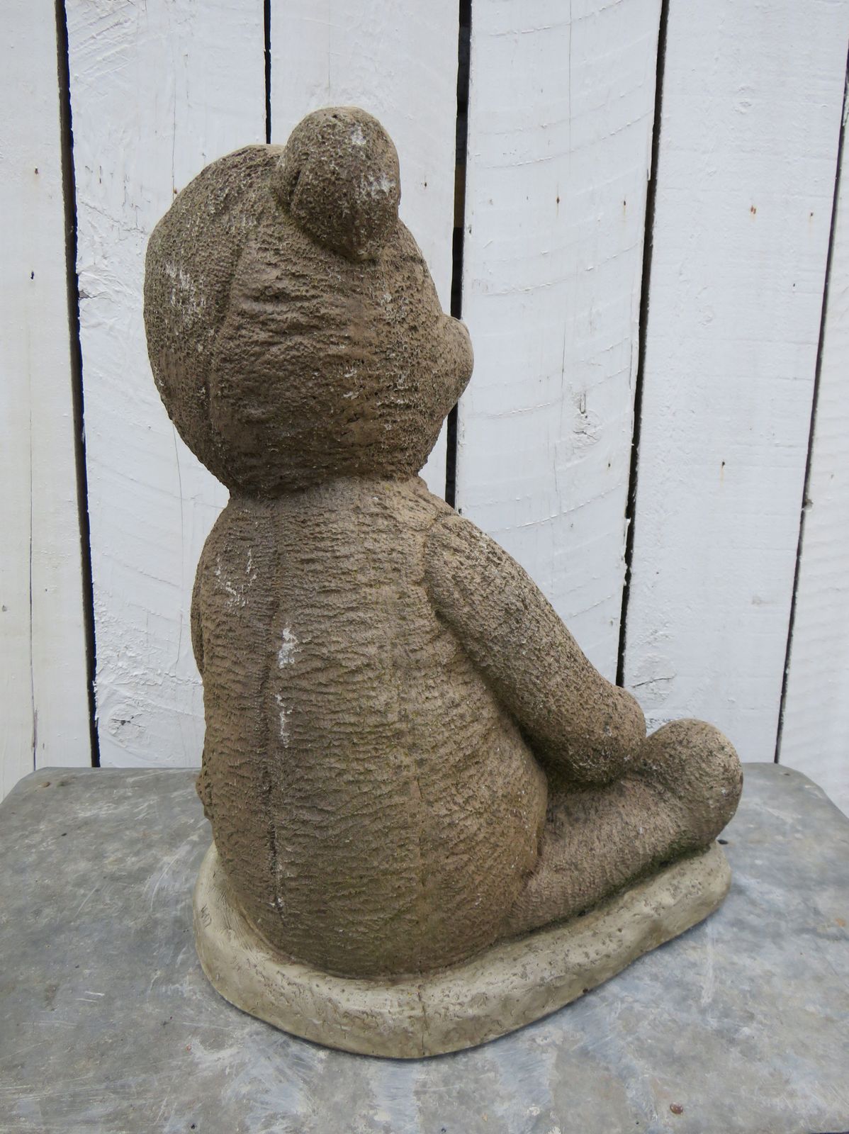 Vintage English Weathered Garden Teddy Ornament photo furniture