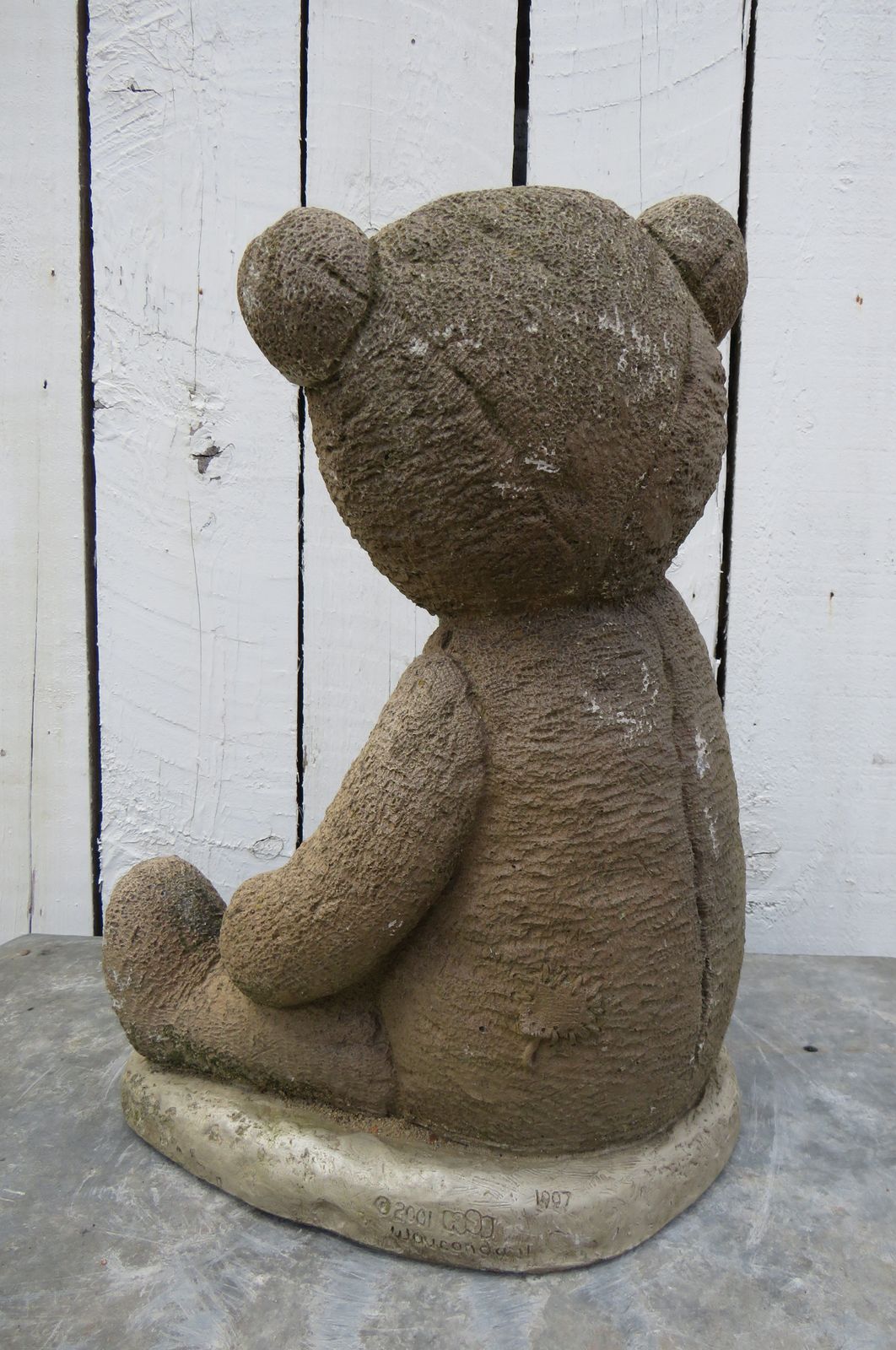 Vintage English Weathered Garden Teddy Ornament photo 120.0