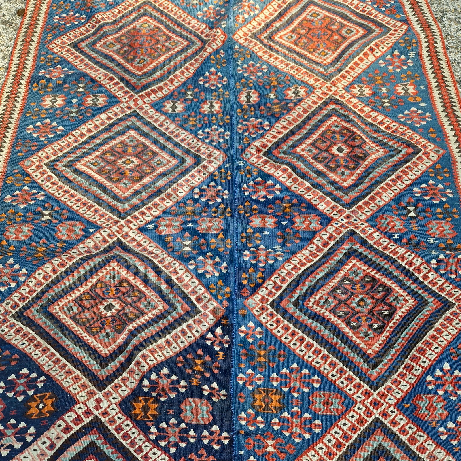 Antique Anatolian Kilim Rug, 1920s photo Textiles