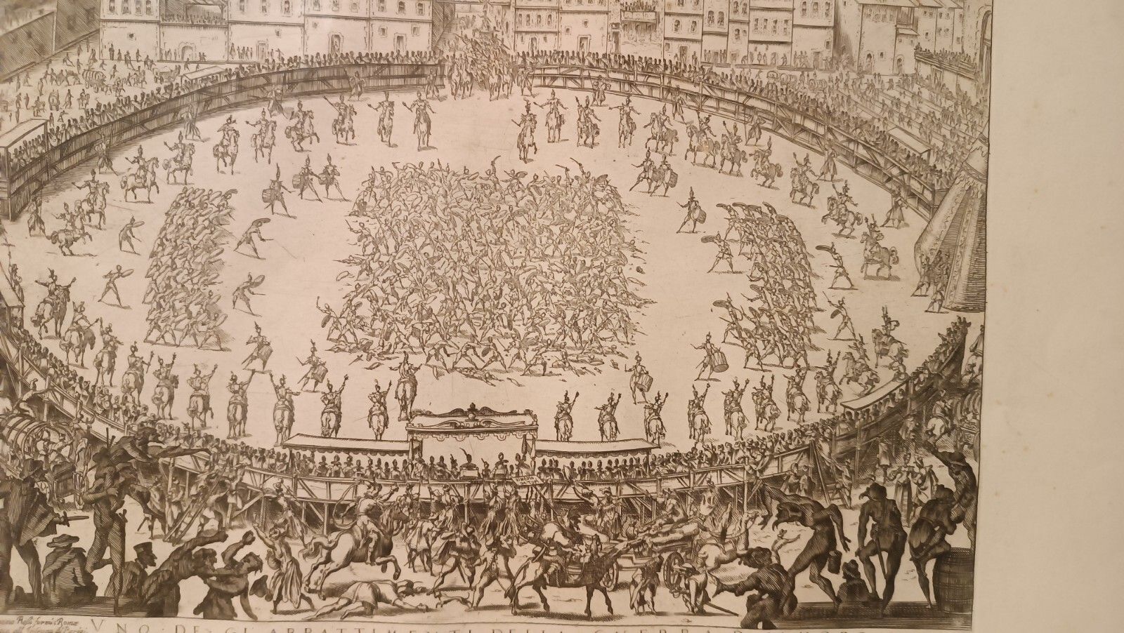 Antique Print Exhibition Of The War Of Love Feast Of Ser.Mo Grand Dvca Di Tocana photo Art