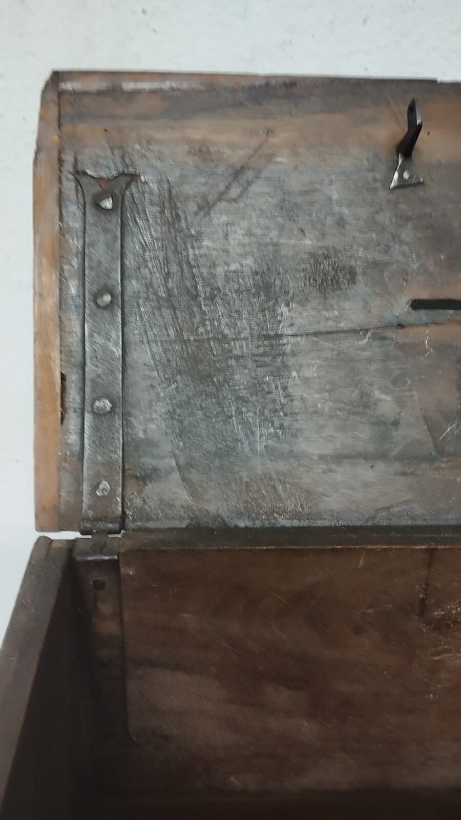 photo for sale Antique 17th Century Inlaid Wooden Box Ancient Inlaid Wooden