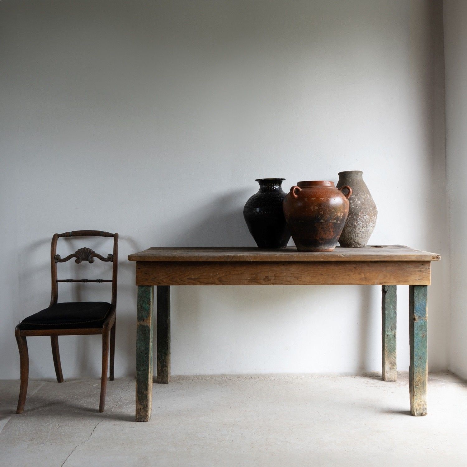photo for sale Antique Weathered Pine Mill Table/Dining Table, Northern British, 19th Century
