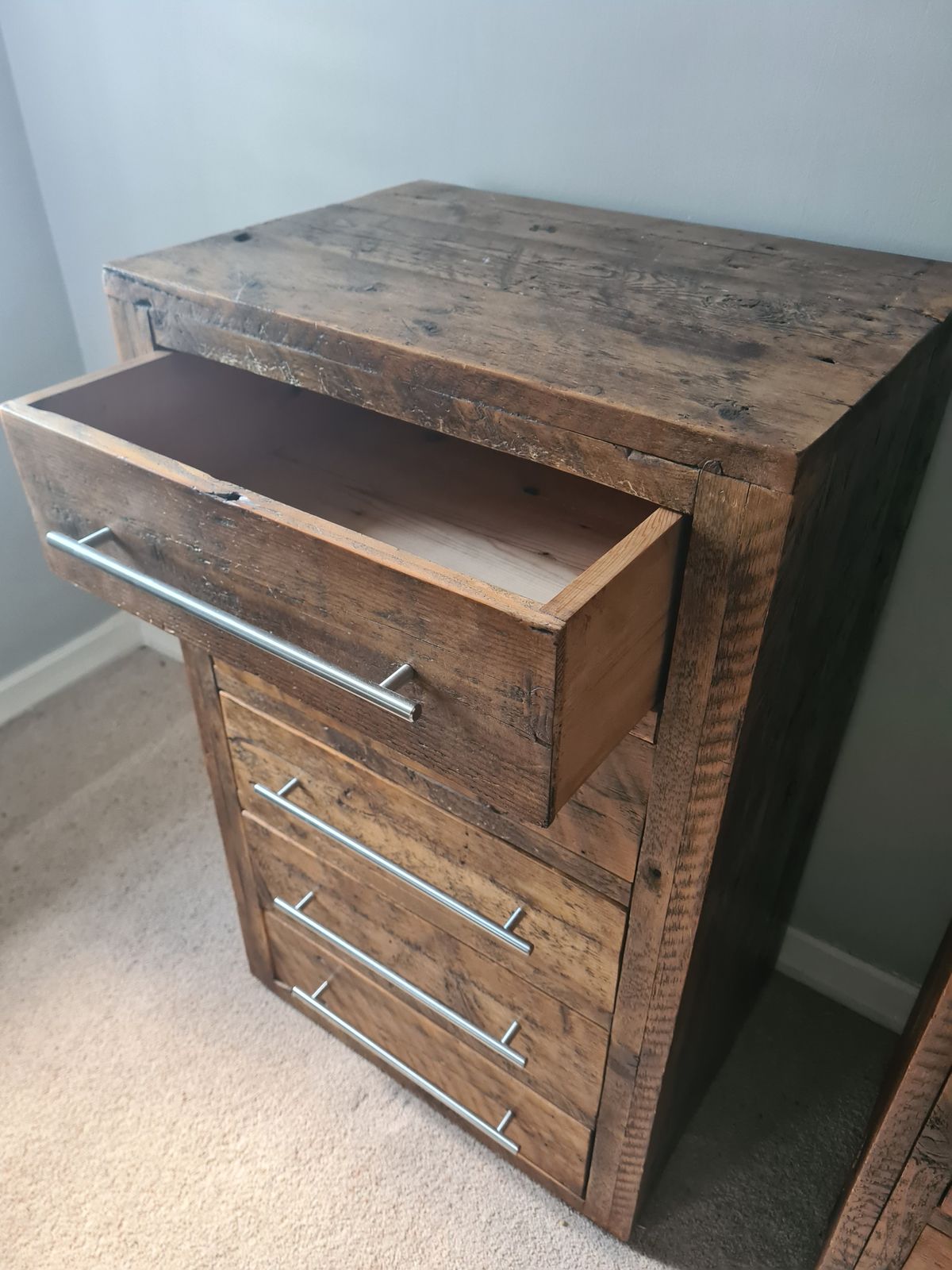Solid Wood Handmade Chest Of Drawers photo for sale