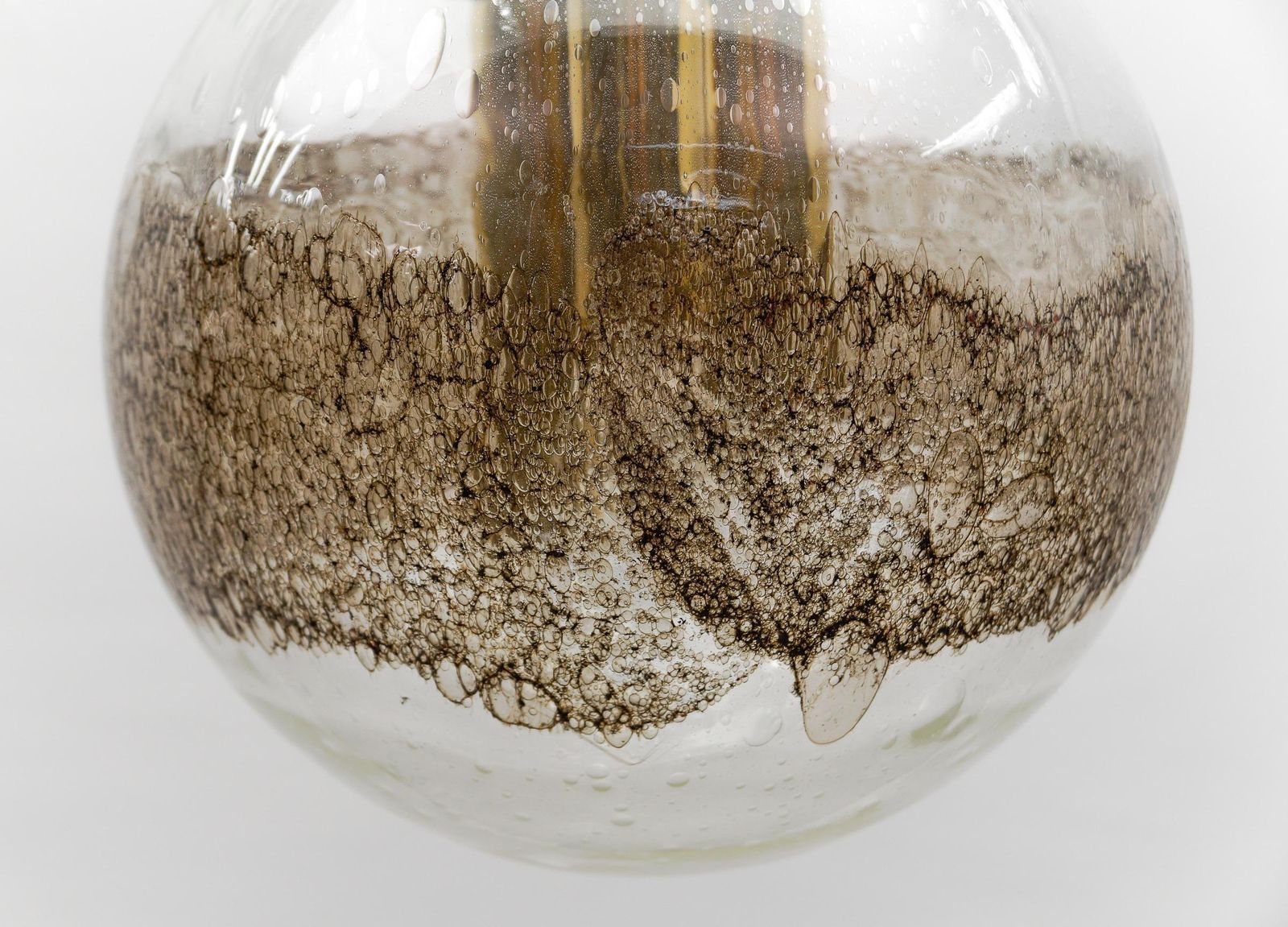 966.0 Lovely Murano Glass Ball Pendant Lamp   1960s Germany photo