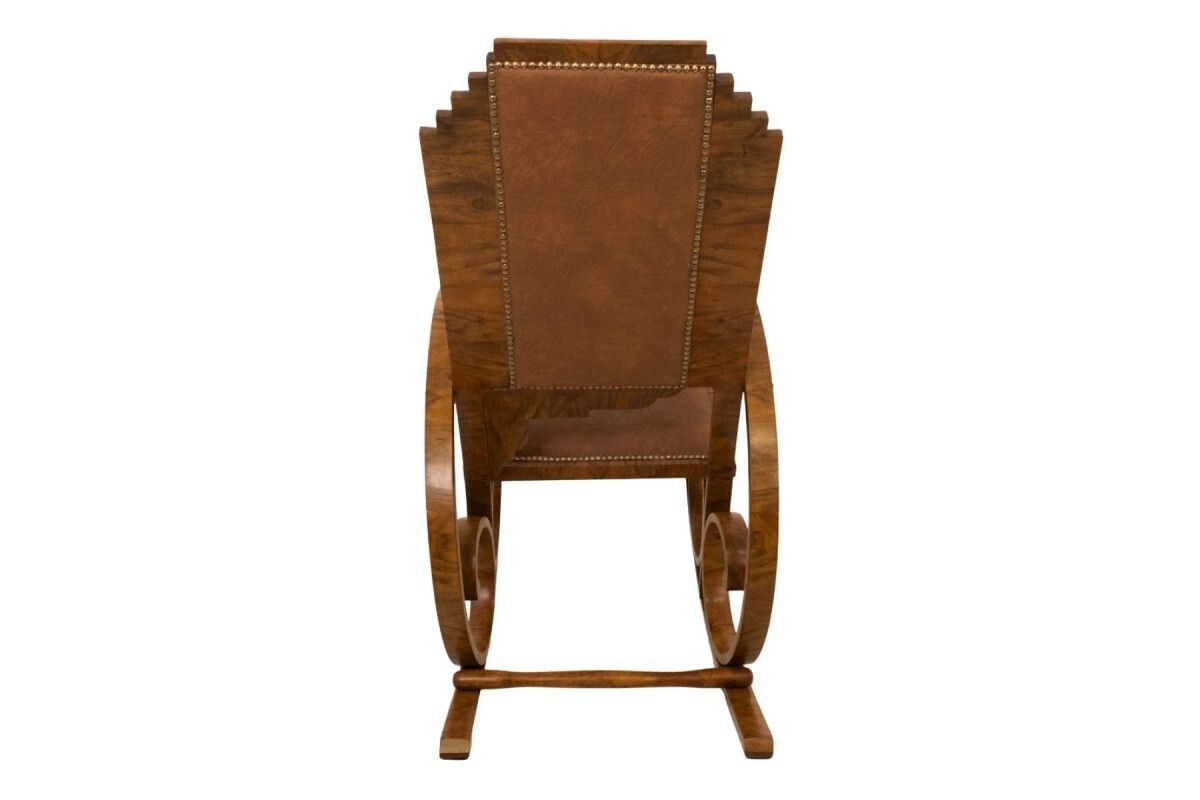 A Pair Of Unique Rocking Chairs, Poland, Second Half Of The 20th Century. photo for sale