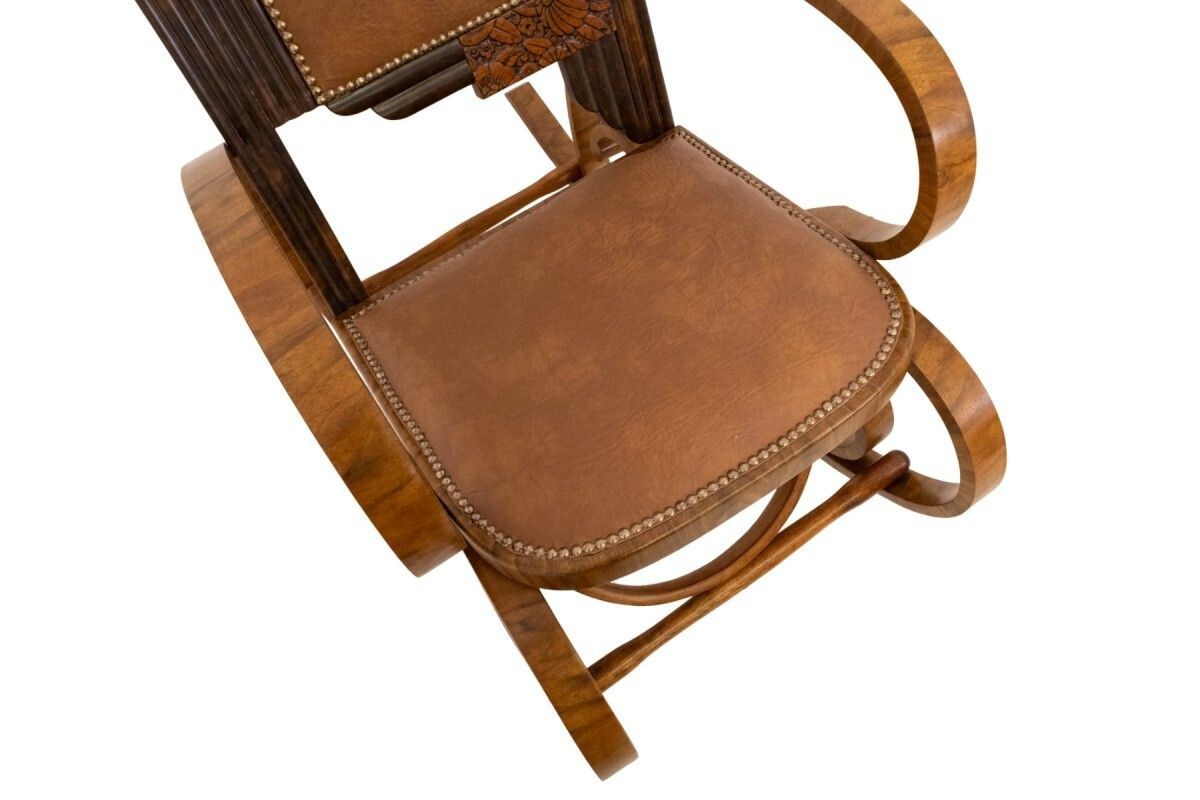A Pair Of Unique Rocking Chairs, Poland, Second Half Of The 20th Century. photo vinterior