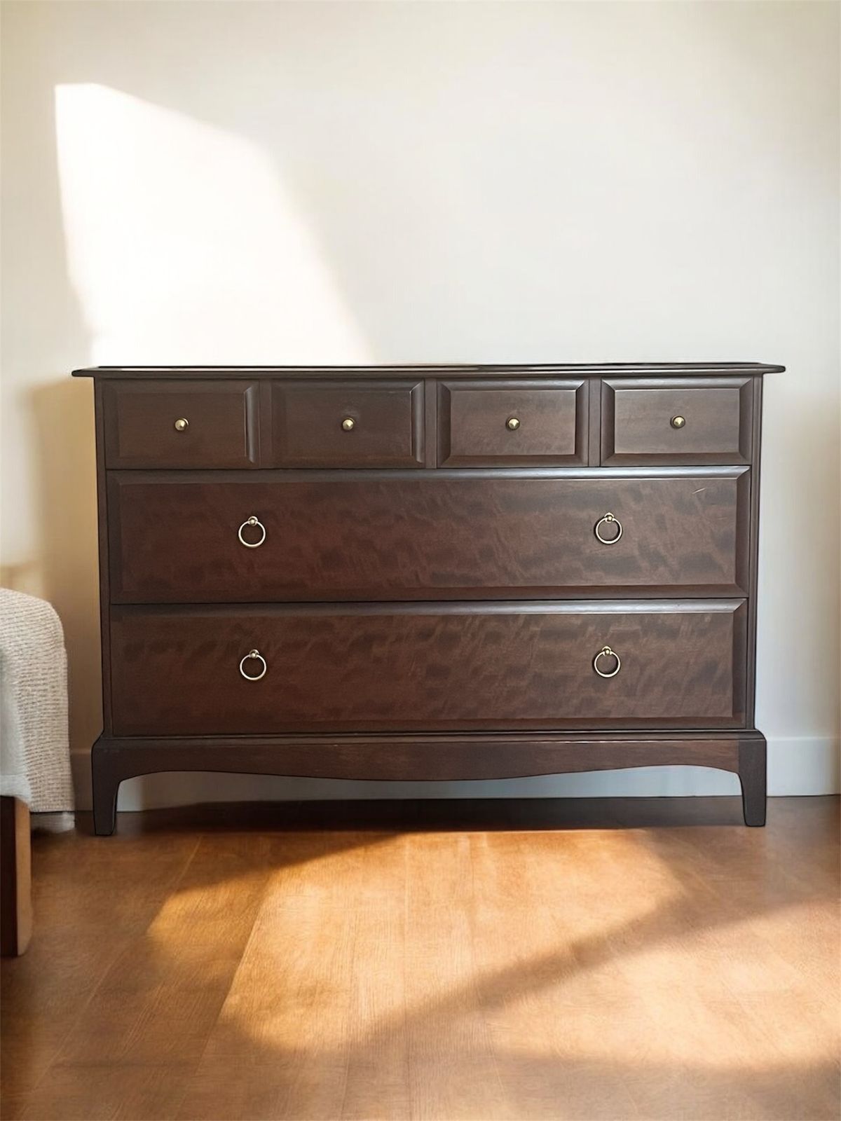 Mid Century Stag Mahogany Chest Of Drawers photo for sale