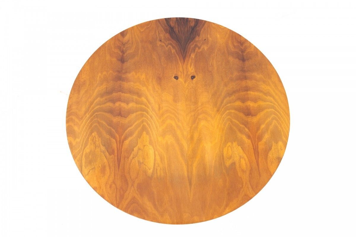 Art Deco Round Table From Around 1950, Poland. After Renovation. photo vinterior