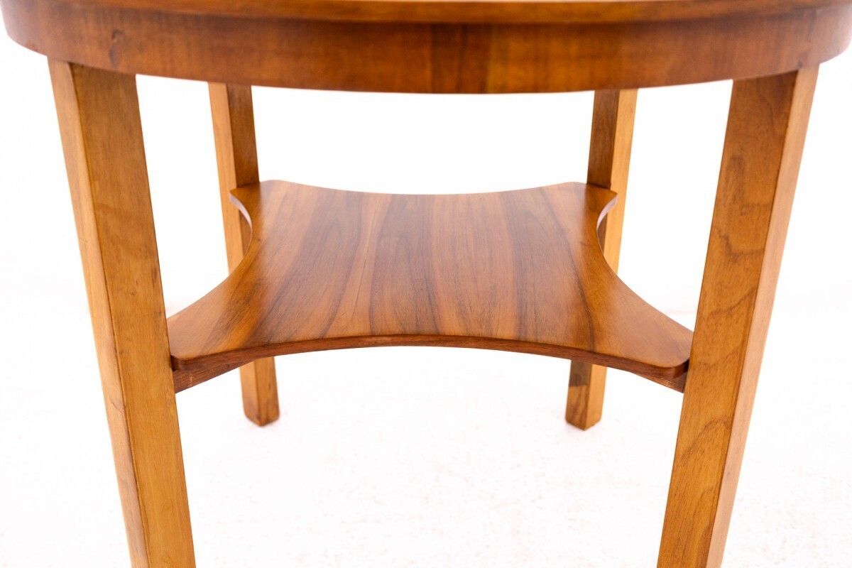 Art Deco Round Table From Around 1950, Poland. After Renovation. photo buy