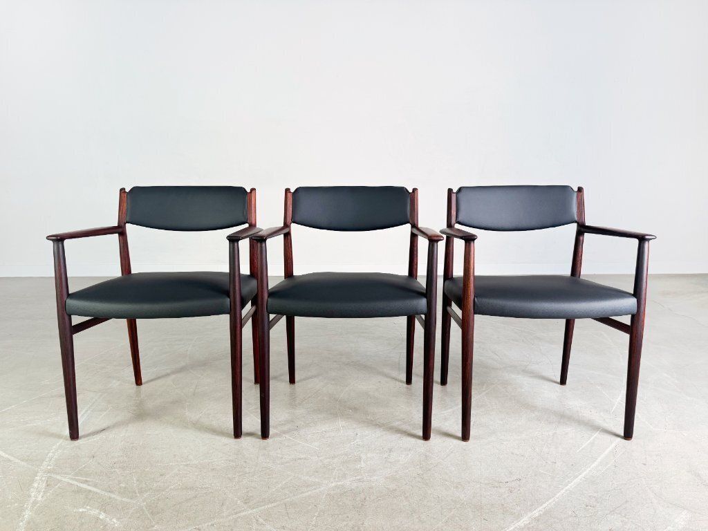3x Arne Vodder Midcentury Chair P. Olsen Sibast Rosewood Danish photo furniture