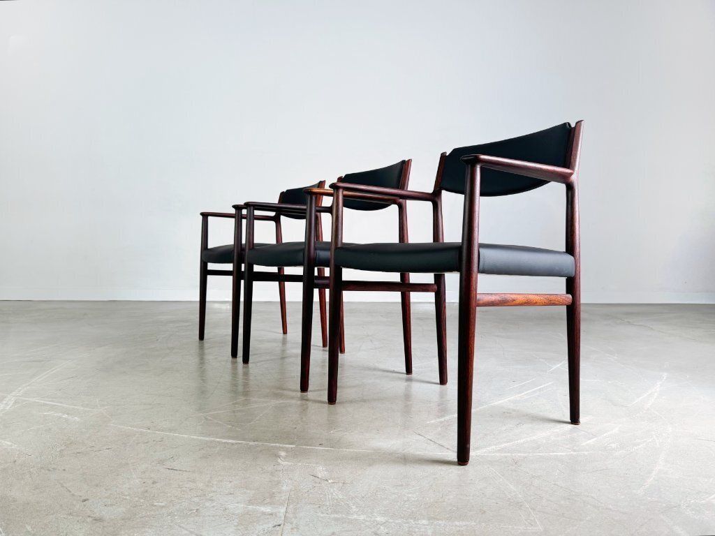 3x Arne Vodder Midcentury Chair P. Olsen Sibast Rosewood Danish photo 690.0