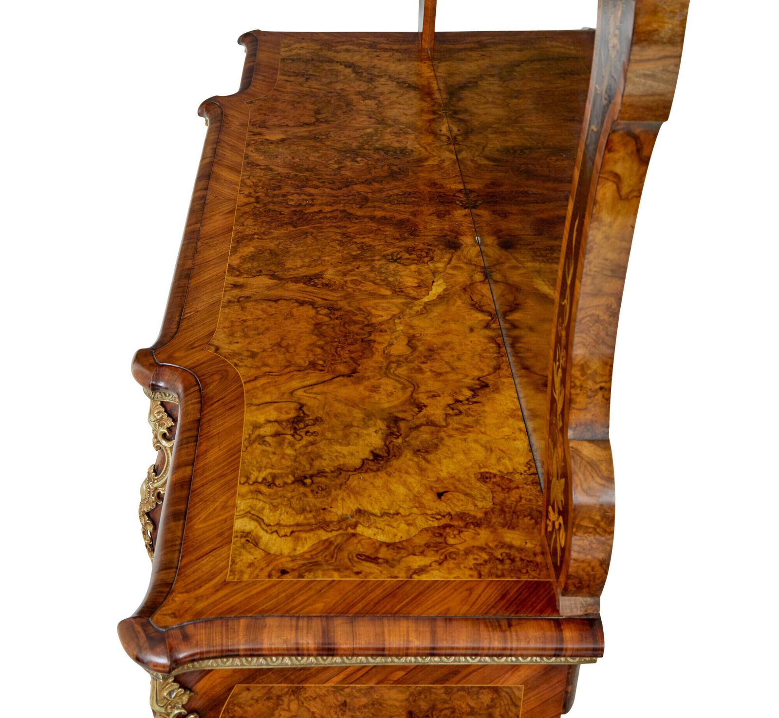 High Victorian Inlaid Burr Walnut Credenza With Mirror photo 5995.0